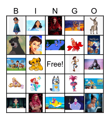 Name That Tune- Kids Bingo Card