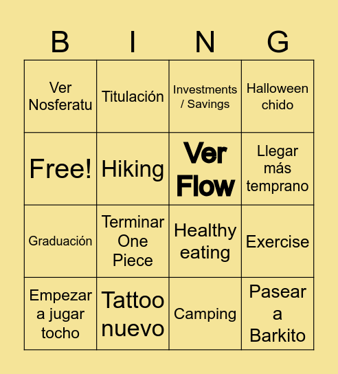 Gordolobos 2025 Bingo Card