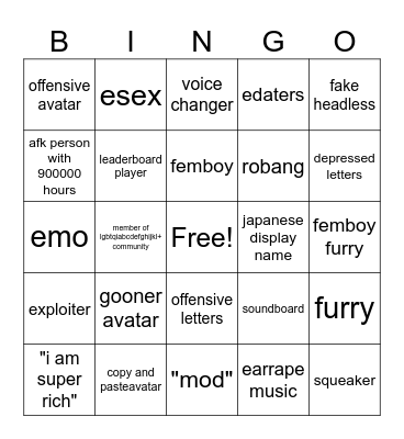 write a letter bingo Card