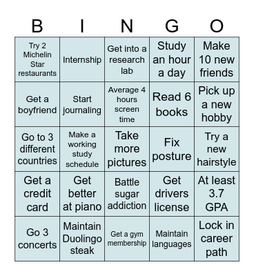 2025 Bingo Card