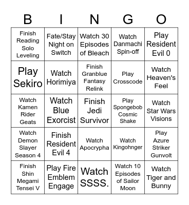 2025 Media Quest Bingo Card
