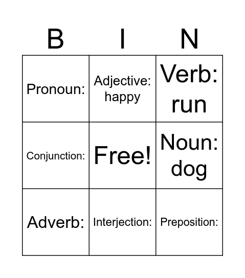 Bingo Card