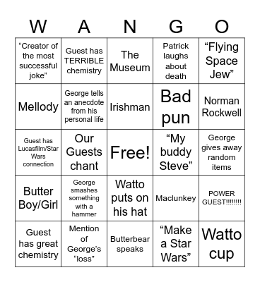 georg Bingo Card