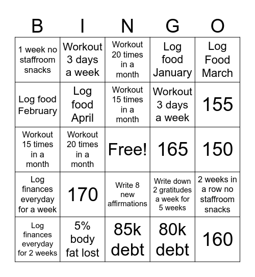 Abby's Q1 Bingo Card