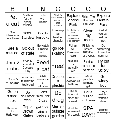 New Year Bingo! Bingo Card