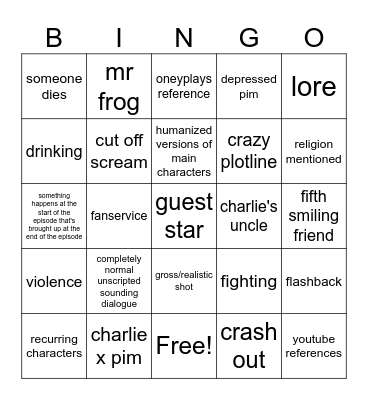 SMILING FRIENDS SEASON 3 Bingo Card