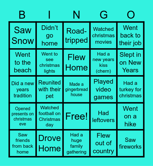 AAPASA HUMAN BINGO Card