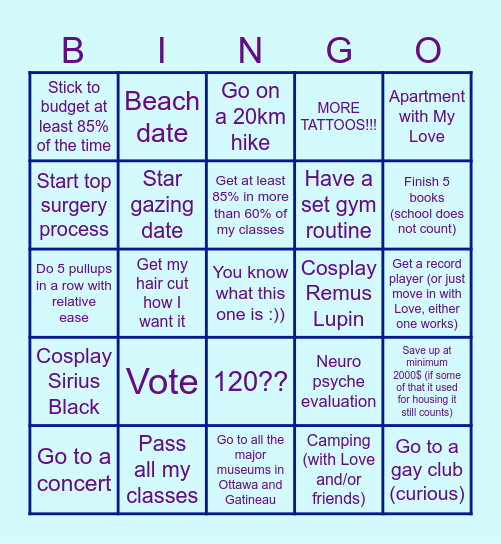 2025 Bingo Card