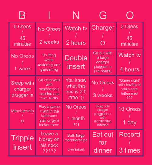 2025 Fun Funbo Dare Bingo Card