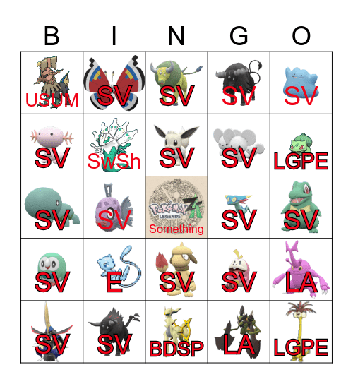 Shiny Hunt Bingo! Bingo Card
