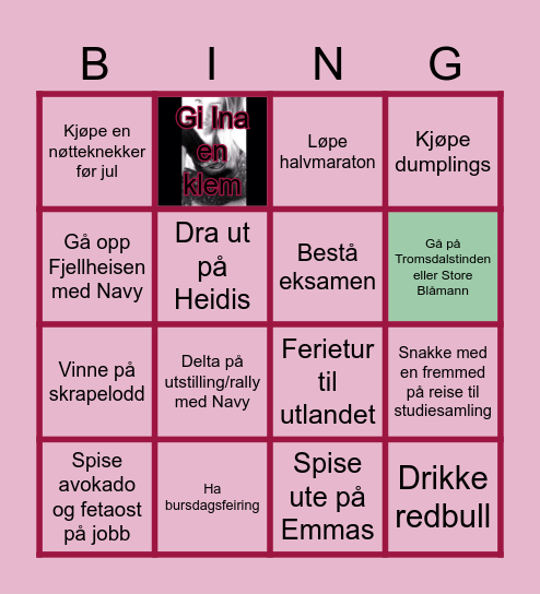 INA 2025 Bingo Card