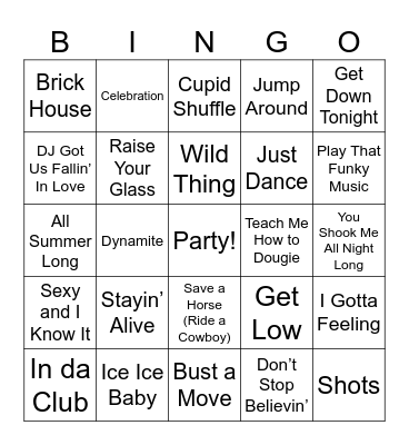 New Years Eve Bingo Card