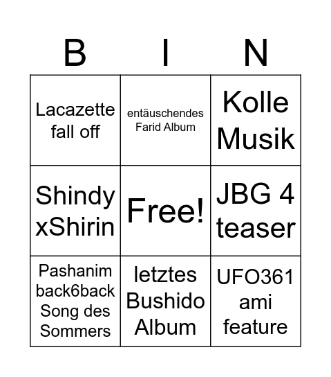 Bingo Card