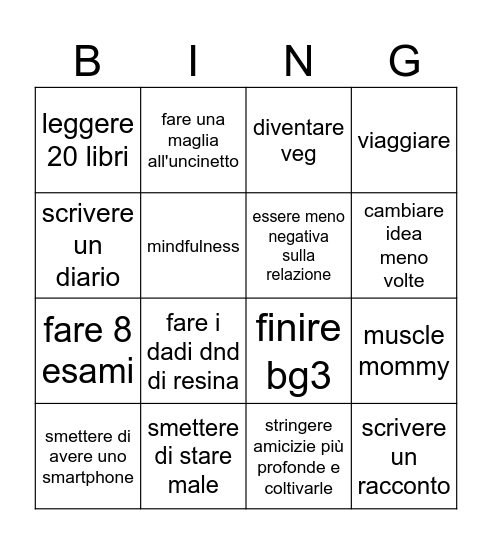 2025 clara Bingo Card