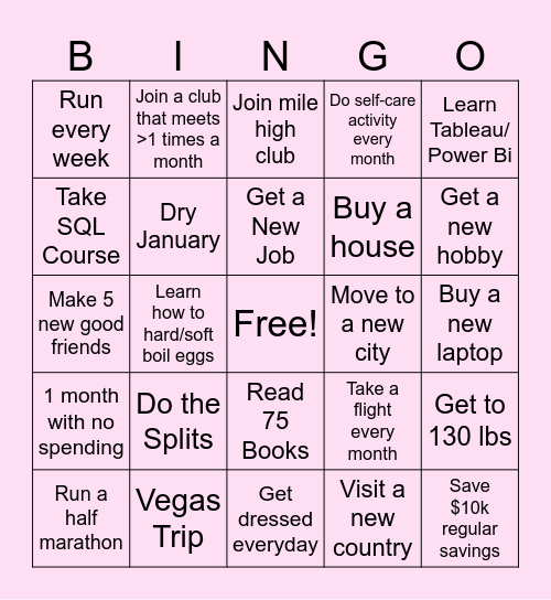 Brooke's 2025 Bingo Card