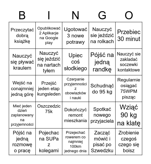 Bingo 2025 Bingo Card