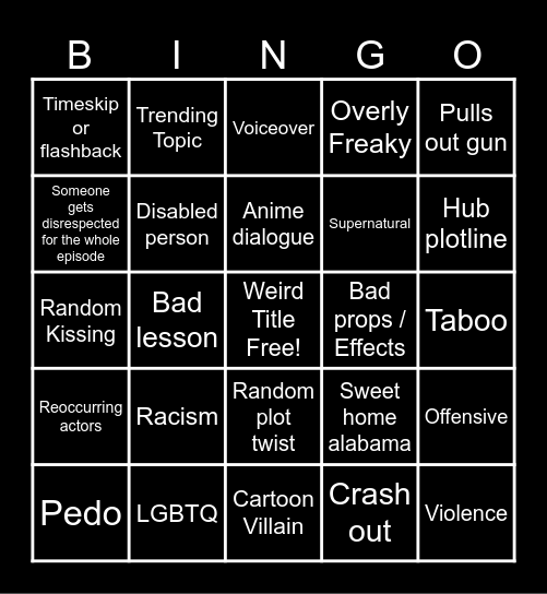 TT BINGO Card