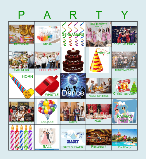 Party Bingo Card