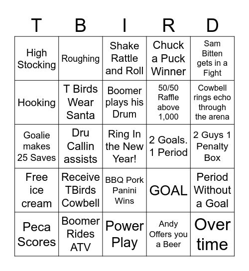 Ring in The New Year Bingo Card