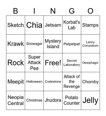 Insomnia Bingo Card