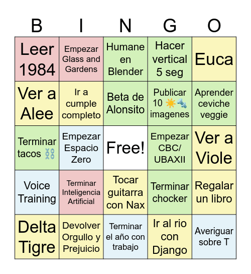 2025 Bingo Card