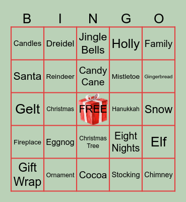 Holiday Bingo Card