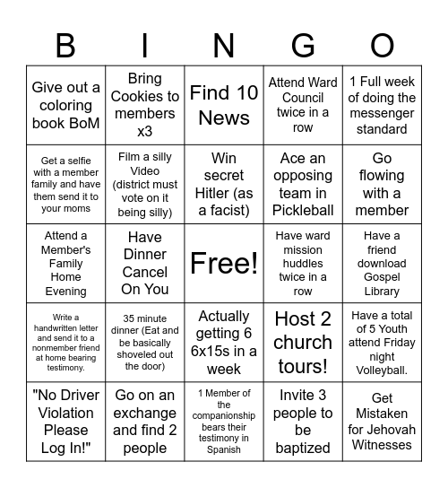 New Year Transfer Bingo! Bingo Card