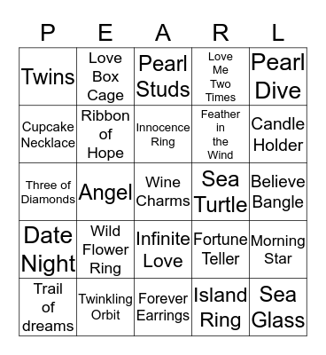 I Got Pearls Bingo Card