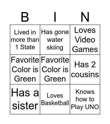 Tiger Scouts Bingo Card