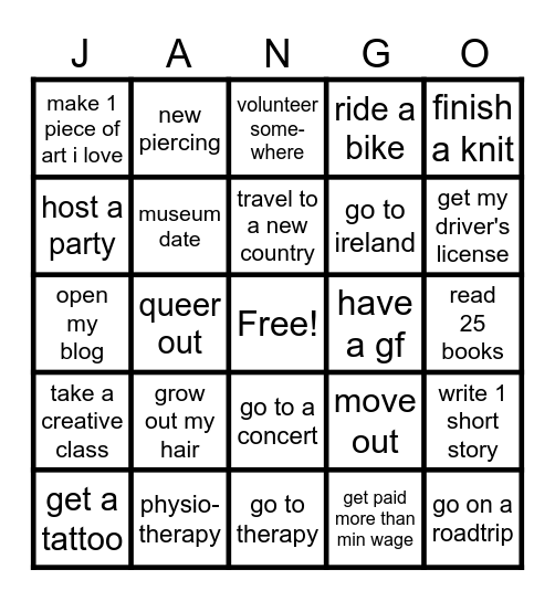 2025 EXTRAVANGANZA Bingo Card