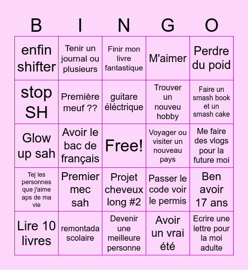 2025-NEW YEAR NEW ME Bingo Card