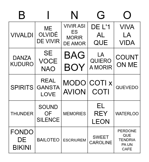 BYE  BYE 2024 !!! Bingo Card