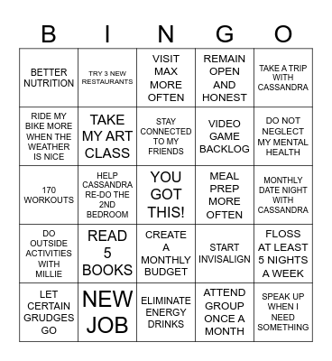2025 GOALS Bingo Card