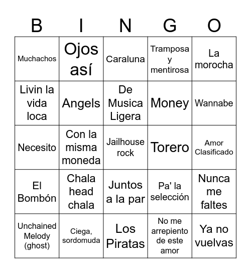 Bingo AñoNuevo Bingo Card