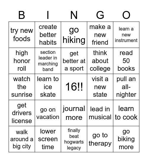 2025 Bingo Card