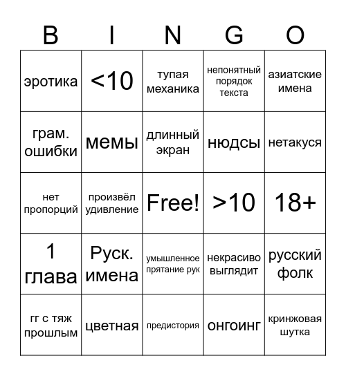 Mangalib Bingo Card
