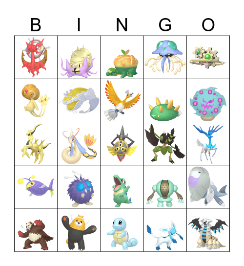 shiny pokemon 2025 Bingo Card