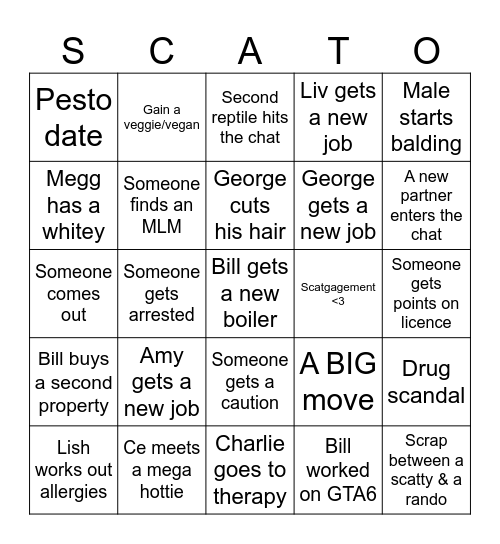 ✨Scatties '25 ✨ Bingo Card