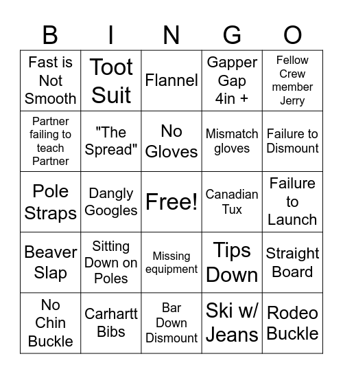 Jerry Bingo Card
