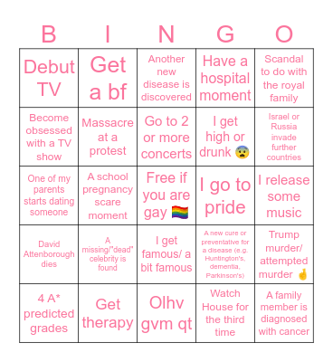 2025 bingo Card