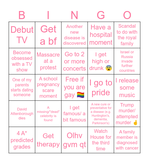 2025 bingo Card