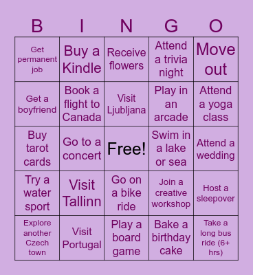 2025 Bingo Card