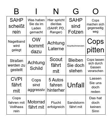10/10 Bingo Card