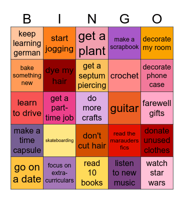 2025 Bingo Card
