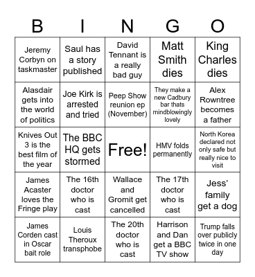 2025 Bingo Card
