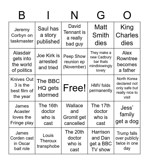 2025 Bingo Card