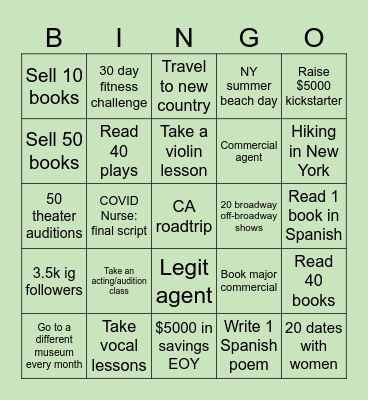 2025 Bingo Card