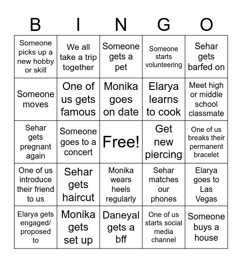 2025 Indecisives Bingo Card