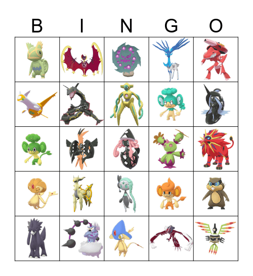 2025 Shiny Hunting Goals! Bingo Card