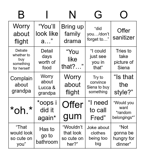 Bingo Card